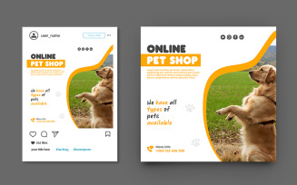 Pet Shop Promotion Social Media Banner Template