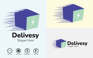 Delivesy Delivery and Courier Logo Design Template