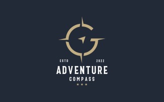 Letter G Compass Navigation Logo