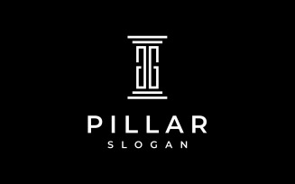 Letter GG Pillar Law Firm Logo