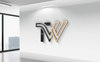 TW, WT Abstract Initial Letters Luxury Logo Monogram.