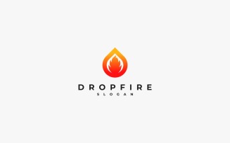 Fire Burn Flame Hot Drop Logo