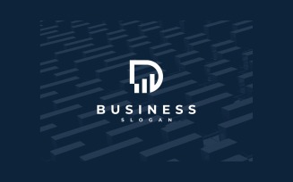 Letter D Growth Chart Business Logo