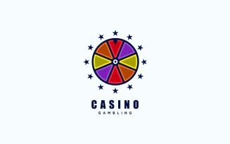 Lottery Roulette Wheel Casino Logo