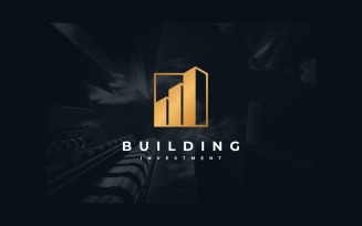 Building City Investment Growth Chart Gold Logo