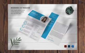 Clean & Modern Resume Template With Cover