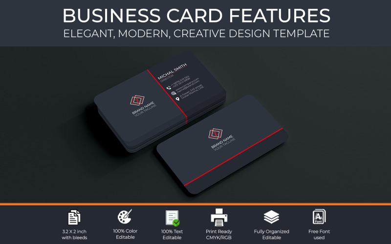 Elegant Corporate Business Card Corporate Identity