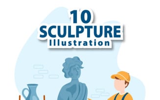 10 Contemporary Art Abstract Sculptures Illustration