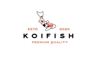 Koi Fish Logo, Japanese Koi Fish Logo Design