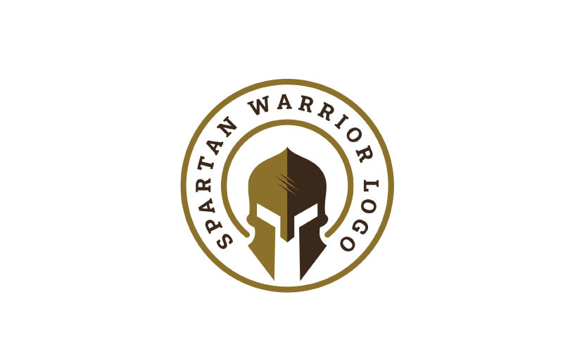 Spartan Sparta Emblem Badge Stamp Warrior Helmet Logo Design Logo Template