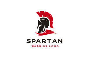 Spartan Sparta Logo, Spartan Helmet Logo Design Template