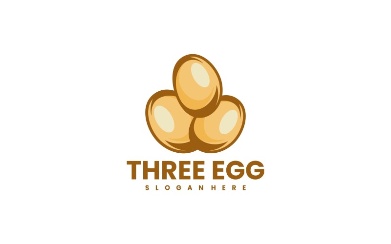 Three Egg Simple Logo Style Logo Template