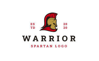Vintage Spartan Sparta Logo, Spartan Helmet Logo Design Vector