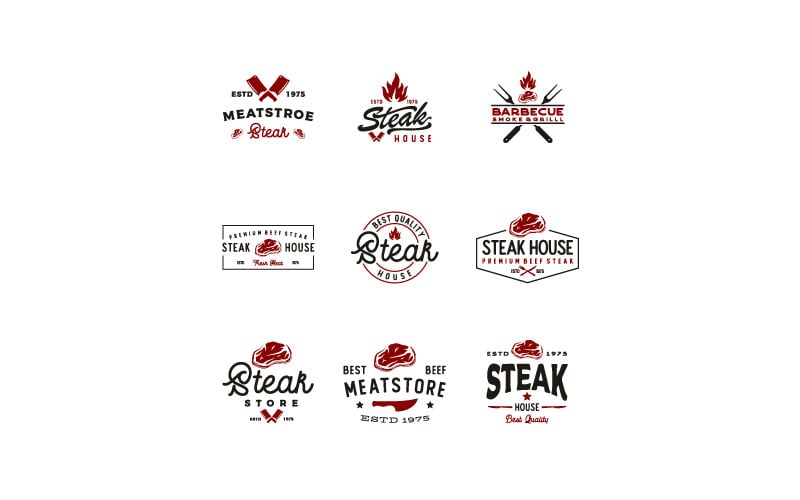 Kit Graphique #286784 Meat Grill Divers Modles Web - Logo template Preview