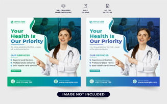 Creative healthcare poster design vector