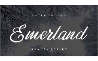 Emerland Beauty Script Handwritten Font
