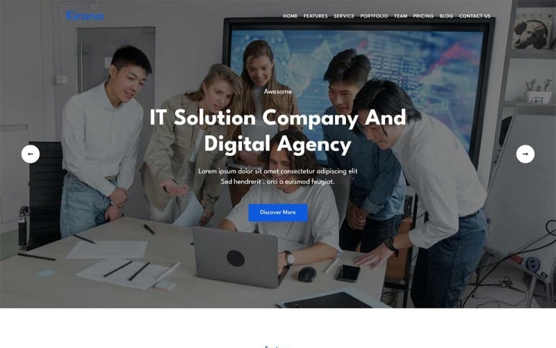 Kirana - IT Solution Services HTML5 Template Landing Page Template