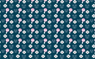 Seamless kid's pattern background vector