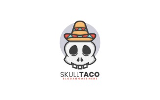 Skull Tacos Simple Logo Style