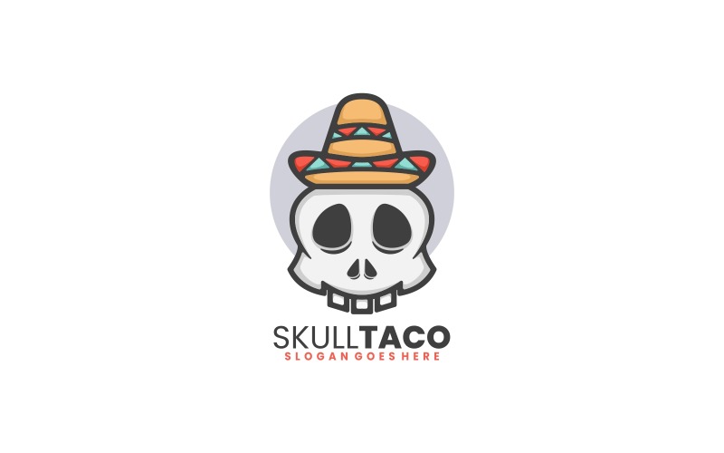 Skull Tacos Simple Logo Style Logo Template
