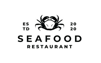 Vintage Crab Seafood Logo Design Inspiration