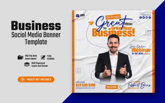 Business Promotion Ideas Social Media Post Banner Template