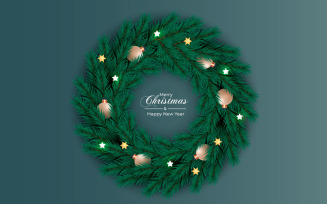 Christmas Wreath Decoration With Ribbon Christmas Ball
