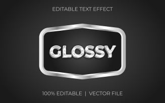 Editable Text Effect Design With Glossy word