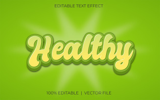 Editable Text Effect Design With Healthy word