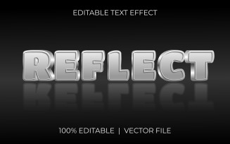 Editable Text Effect Design With Reflect word