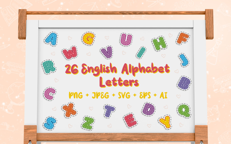 26 English Alphabet Letters Vector Graphic
