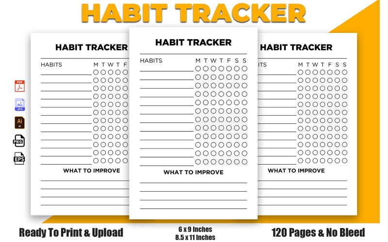 Habit Tracker KDP Interior Design Planner