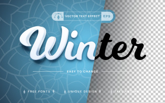 Winter - Editable Text Effect, Font Style