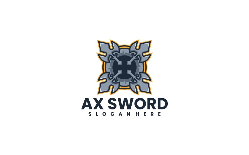 Ax Sword Simple Logo Style Logo Template