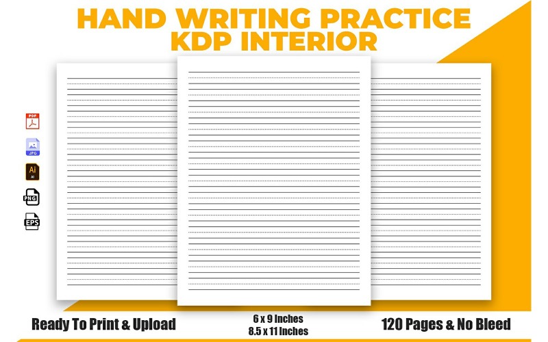 Hand Writing Practice KDP Interior Design Planner