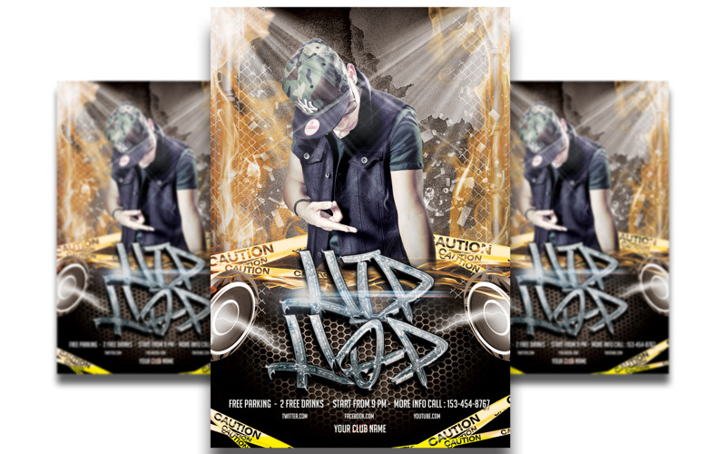 Hip Hop Flyer Template Party Corporate Identity
