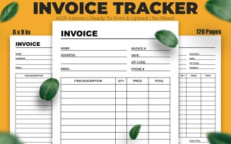 Invoice Tracker KDP Interior Template