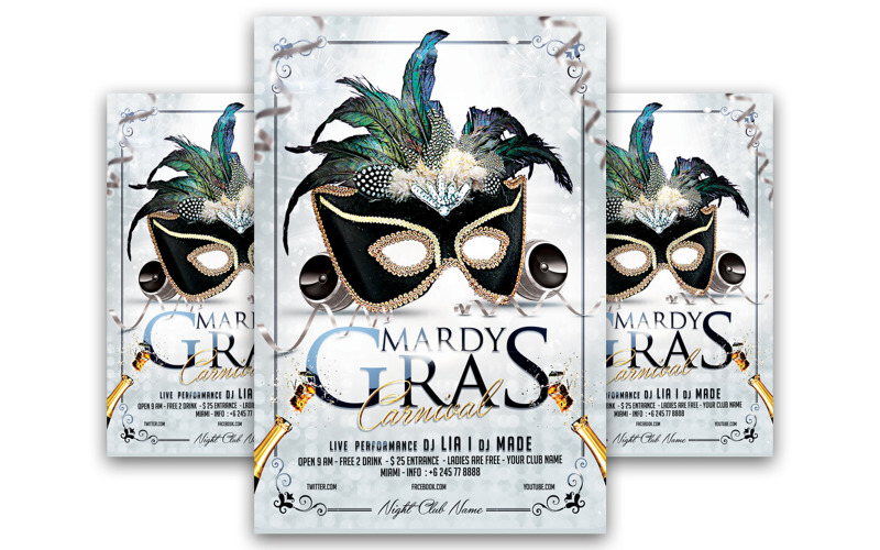 Mardy Gras Flyer Party #3 Corporate Identity