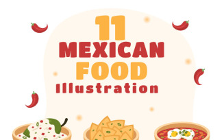 11 Mexican Food Restaurant Illustration