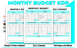 Monthly Budget Planner KDP Interior Design