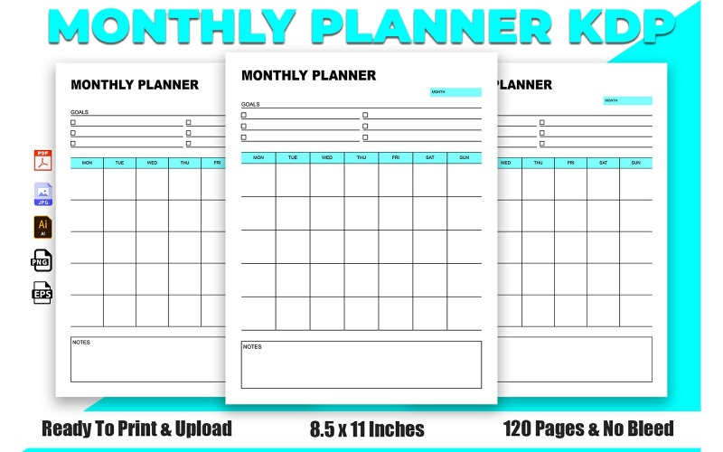 Monthly Planner KDP Interior Design