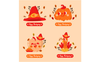 Thanksgiving Badges Collection