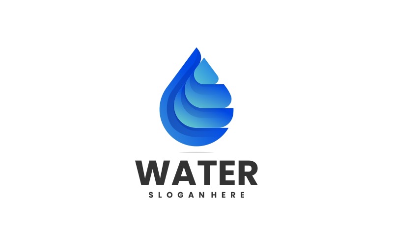Water Gradient Logo Style Vol.4 Logo Template