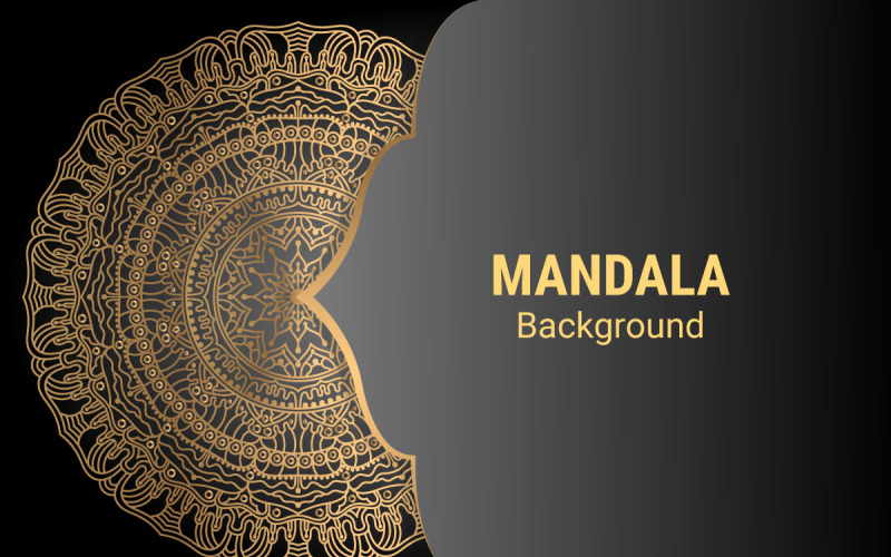 Circular pattern in form of mandala for Henna, Mehndi, tattoo, decoration template Background