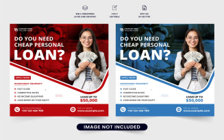 Financial bank loan service template