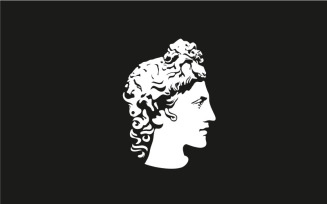 Greek God Apollo Logo. Ancient Greek God Sculpture Logo Design Inspiration