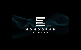Letter E Simple Monogram Logo