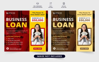 Loan promotional template vector design