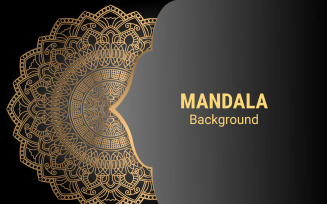 Luxury mandala vector with golden style templates.