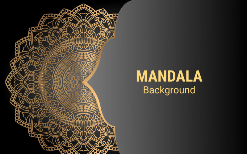 Luxury mandala vector with golden style templates. Background